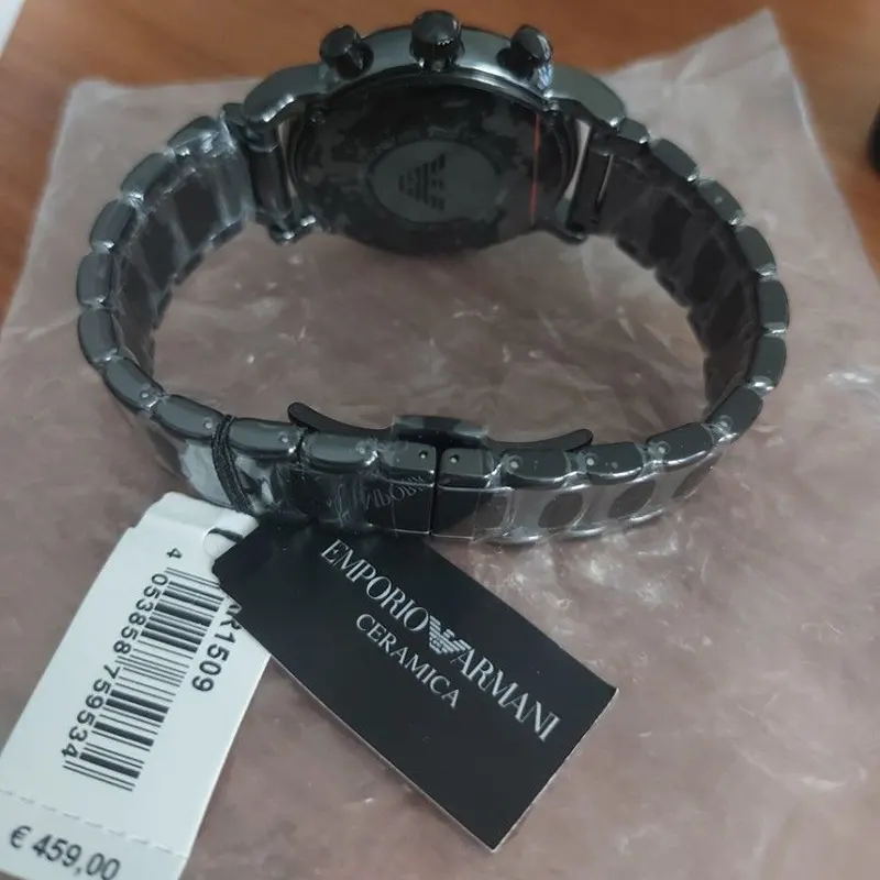 Emporio Armani Luigi Chronograph Black Dial Men's Watch- AR1507